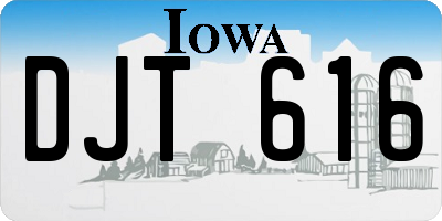 IA license plate DJT616