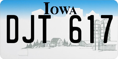IA license plate DJT617