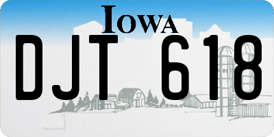 IA license plate DJT618