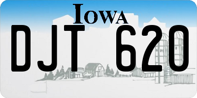 IA license plate DJT620