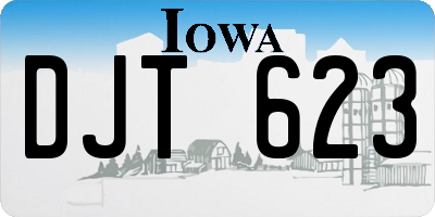 IA license plate DJT623