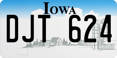 IA license plate DJT624