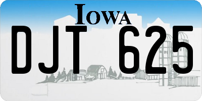 IA license plate DJT625