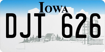 IA license plate DJT626