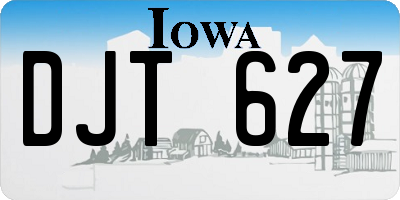 IA license plate DJT627