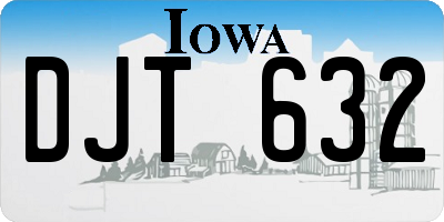 IA license plate DJT632