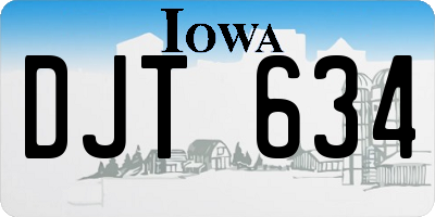 IA license plate DJT634