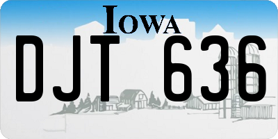 IA license plate DJT636