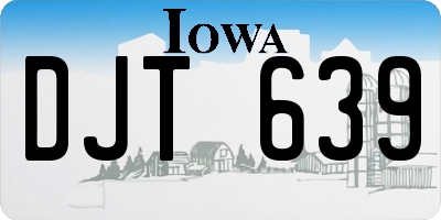 IA license plate DJT639