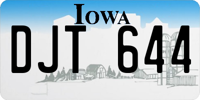IA license plate DJT644
