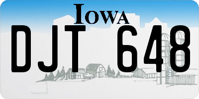 IA license plate DJT648