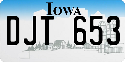 IA license plate DJT653