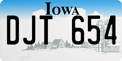 IA license plate DJT654