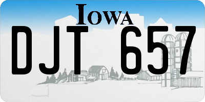 IA license plate DJT657