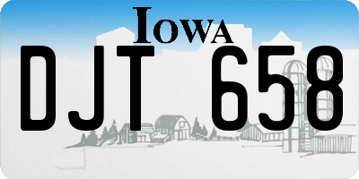 IA license plate DJT658
