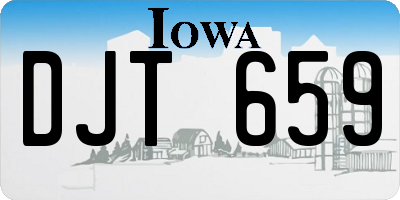 IA license plate DJT659