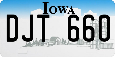IA license plate DJT660