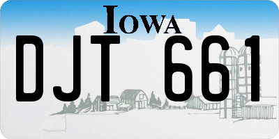 IA license plate DJT661