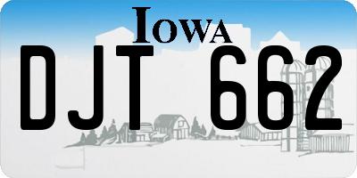 IA license plate DJT662
