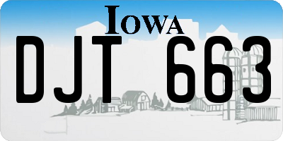 IA license plate DJT663