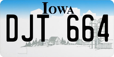 IA license plate DJT664