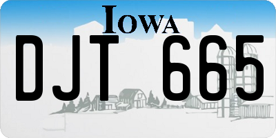 IA license plate DJT665