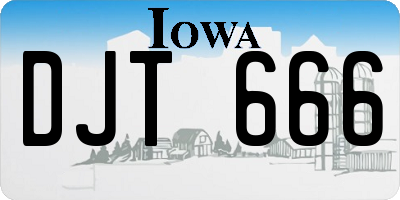 IA license plate DJT666