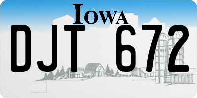 IA license plate DJT672