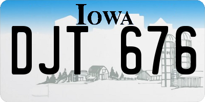 IA license plate DJT676