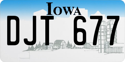 IA license plate DJT677