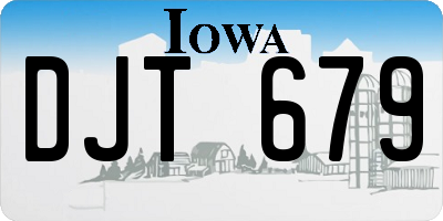 IA license plate DJT679