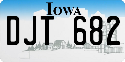 IA license plate DJT682