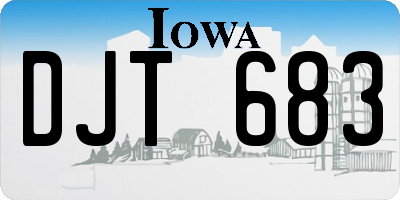IA license plate DJT683