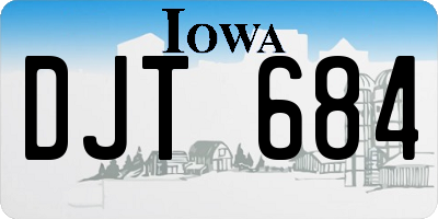IA license plate DJT684