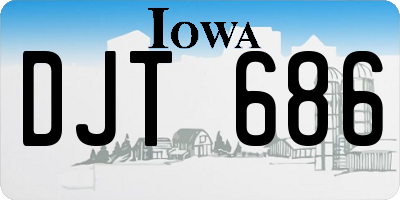 IA license plate DJT686