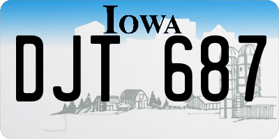 IA license plate DJT687