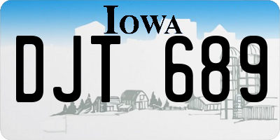 IA license plate DJT689
