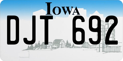 IA license plate DJT692