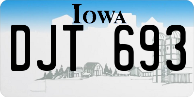 IA license plate DJT693