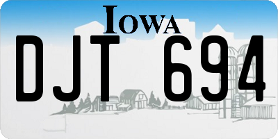 IA license plate DJT694