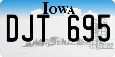 IA license plate DJT695