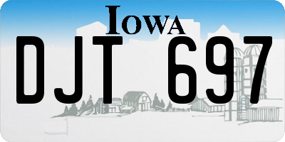 IA license plate DJT697