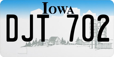 IA license plate DJT702