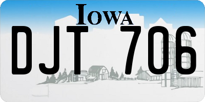 IA license plate DJT706