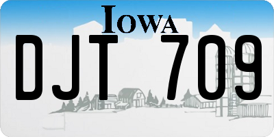 IA license plate DJT709