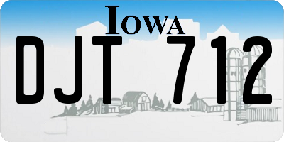 IA license plate DJT712