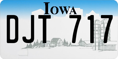 IA license plate DJT717