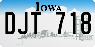 IA license plate DJT718