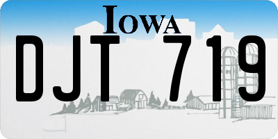 IA license plate DJT719