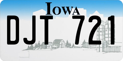 IA license plate DJT721